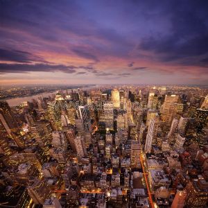 Gece-Şehir Manzarası-Newyork
